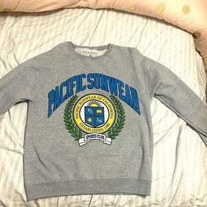 pacsun crewneck, medium, grey blue